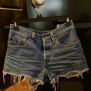 Levis 501 button fly cutoff shorts